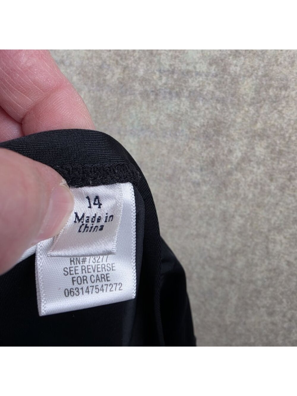 Black Womens Swim Skirt With Adjustable Drawstring Ruffle Hem Lined Size 14 - Picture 7 of 9